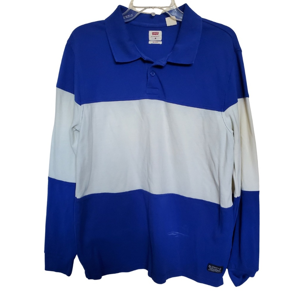 Levi's Cotton Raglan Stripe Long Sleeve Collared Shirt